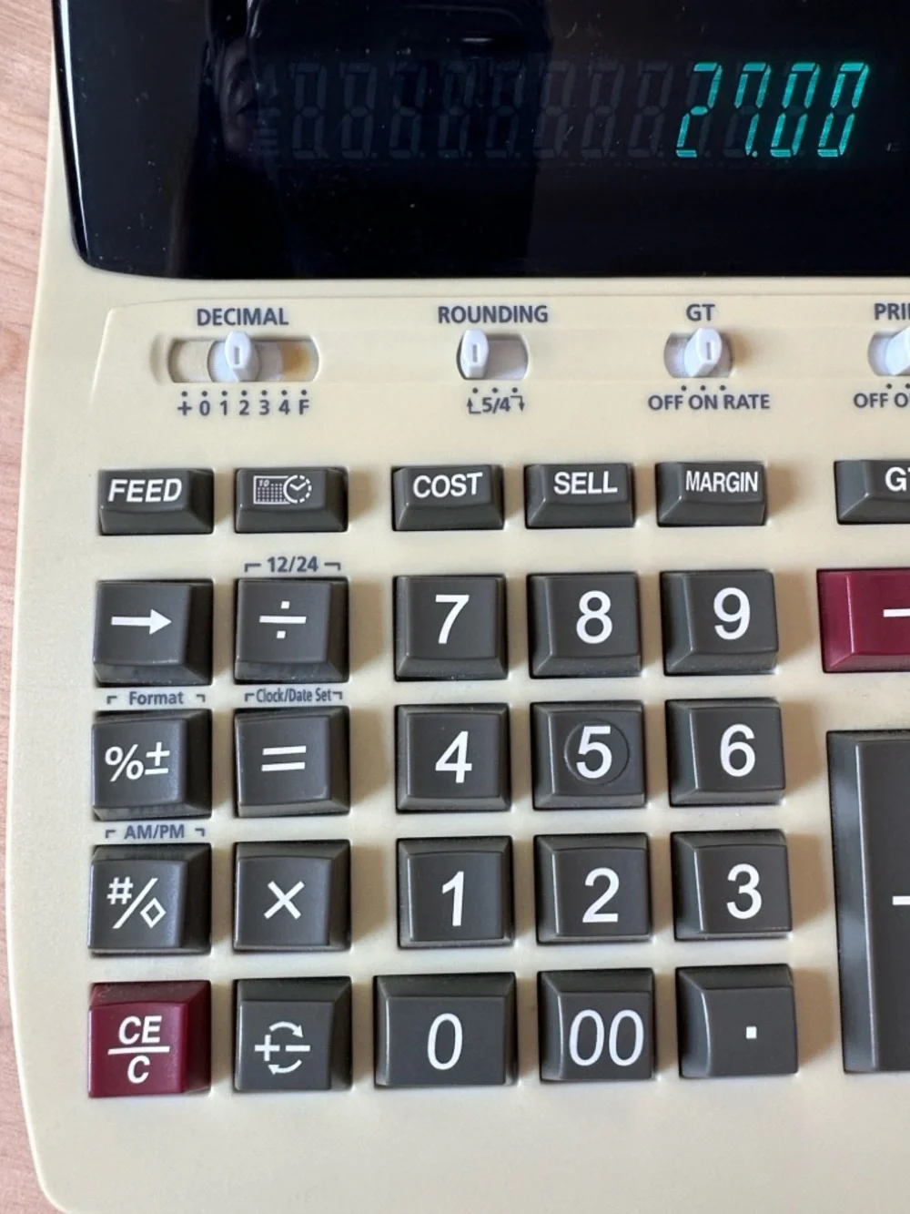 Canon Adding Machine P170-DH Printing Calculator 12 Digit 2 Color Printer - Picture 12 of 15